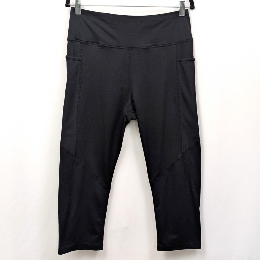 C&C California Leggings Capri Length High Waist Mesh Pocket Running Yoga XL
